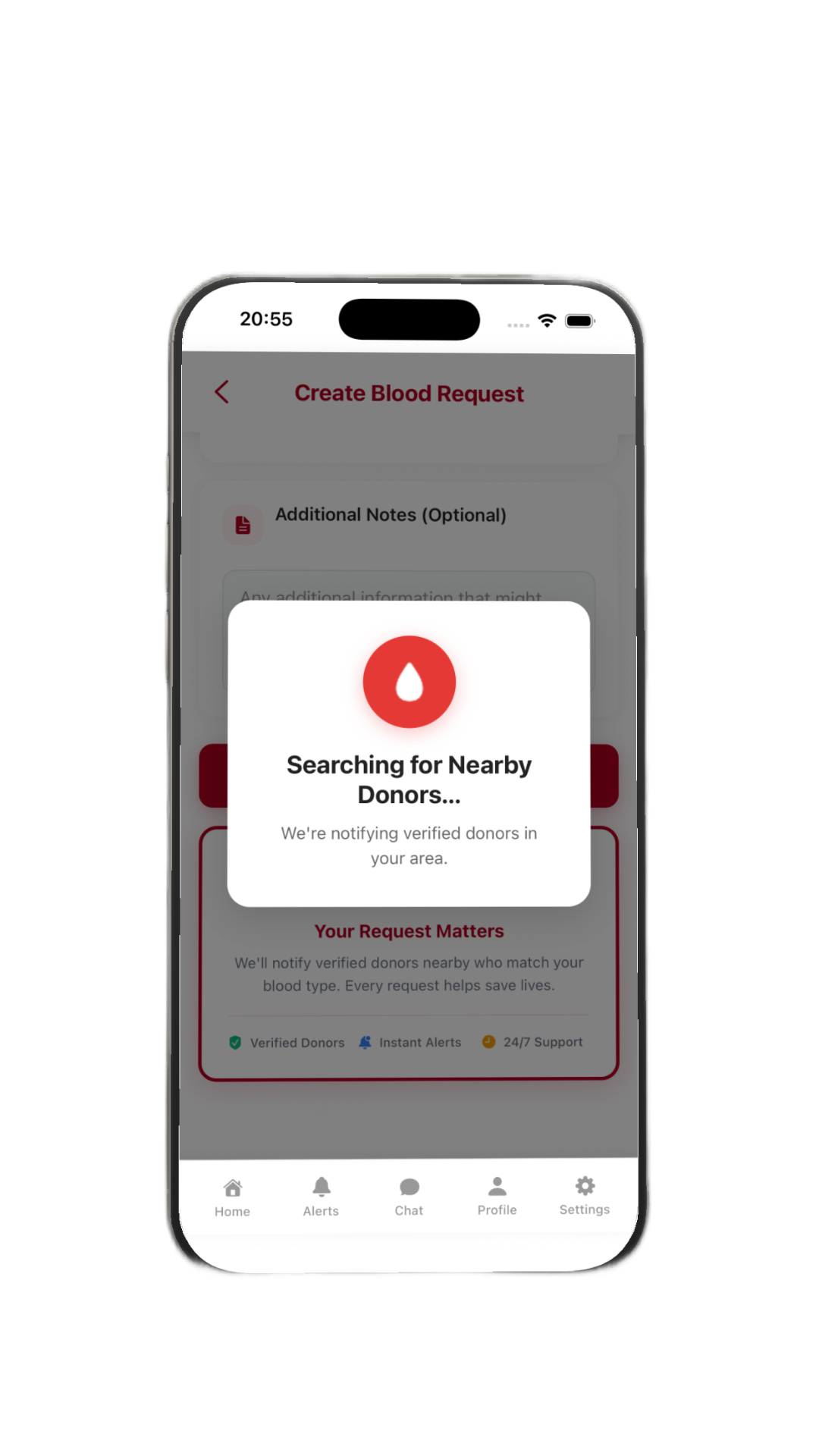 BloodLink app preview