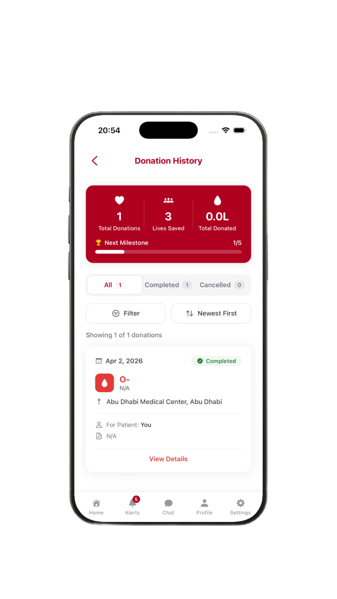 BloodLink app preview