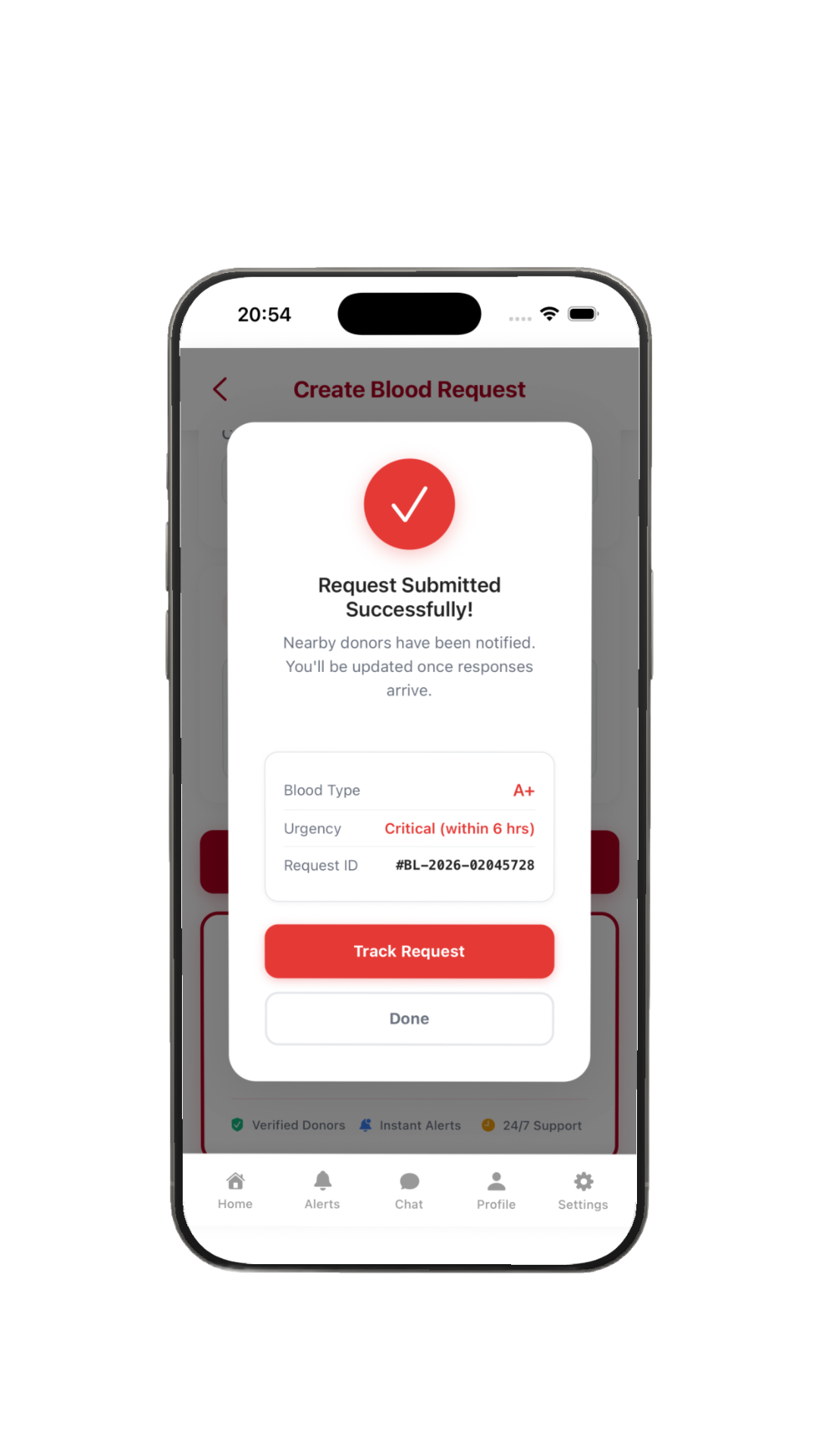 BloodLink app preview